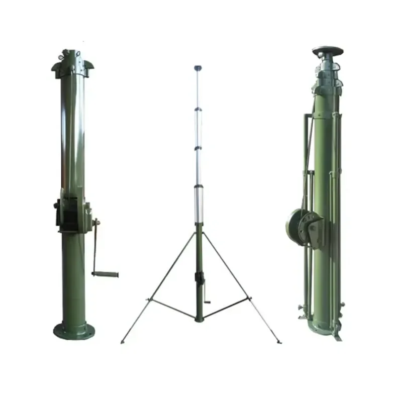 Mechanical Hand Winch Telescopic Manual Mast Customized Height 5m 6m 10m 14m 15m 16m for CB Yagi Antenna Radio