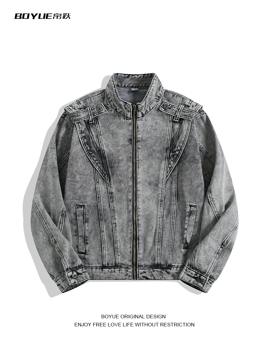 

Women Blue Denim Jacket Female Outerwear Long Sleeve Oversize Jean Jacket Harajuku Korean Vintage Fashion Y2k Top 2000s Clothes