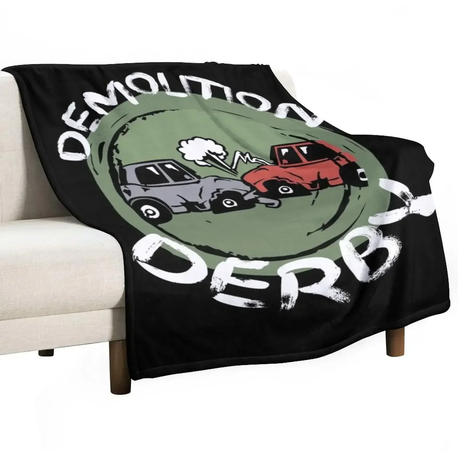 Demolition Derby Racing Motorsport Mechanic Throw Blanket Luxury Thicken Soft Plush Plaid for babies Moving Blankets