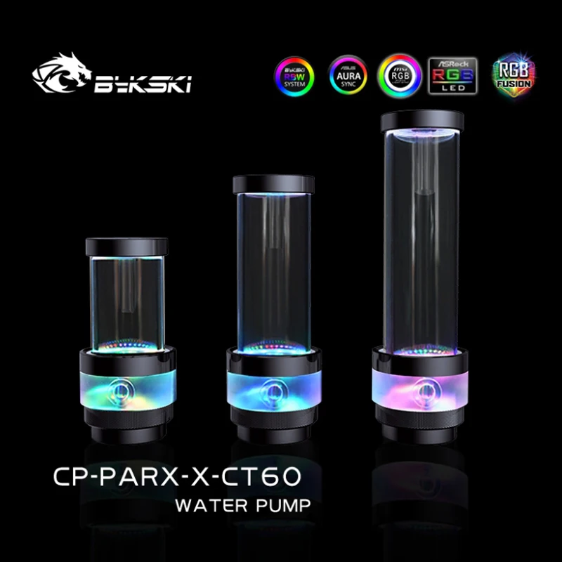 ปั๊มน้ำ Bykski AIO Combo + ถังเก็บน้ำ ความเร็วสูงสุด 3800RPM / ระยะส่งน้ำ 3 เมตร / 330 ลิตร/ชม. ถังน้ำ POM / ไฟ RGB รุ่น CP-PARX-X-CT60