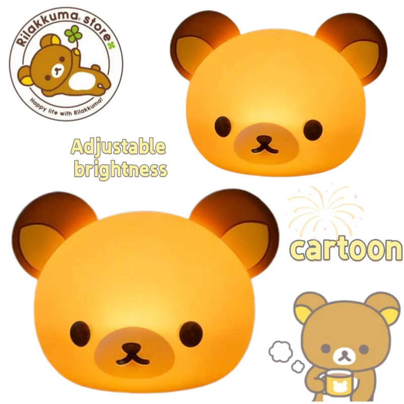 Rilakkuma Schreibtischlampe, Cartoon- und niedliche, personalisierte, äußerlich ansprechende, augenschonende Nachttischlampe, Schlafzimmer-Ambiente-Schlaflampe