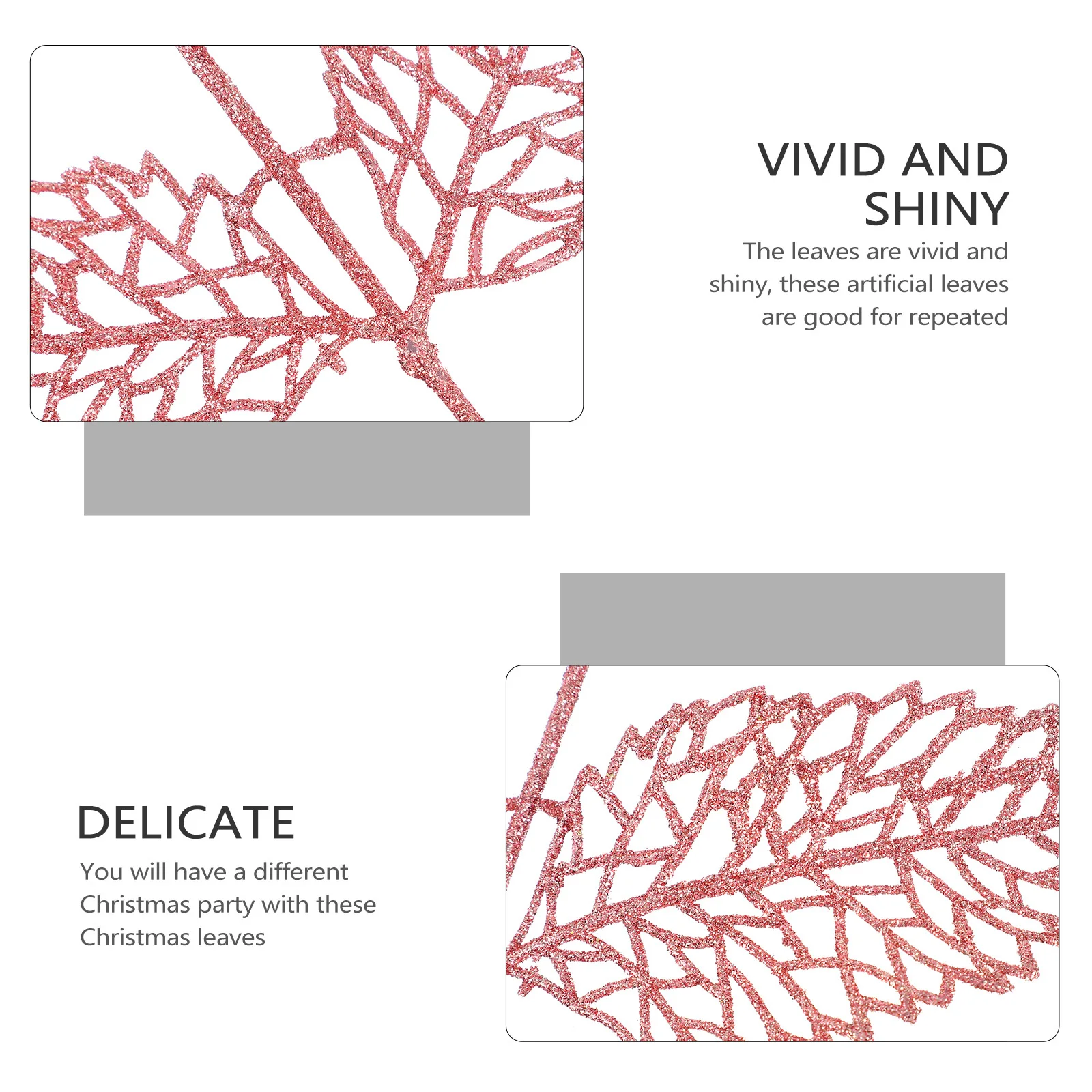 

10Pcs Artificial Vivid Shiny Christmas Rose Leaves Decorative Xmas Party Wreath Supplies Christmas Simulation Leaves