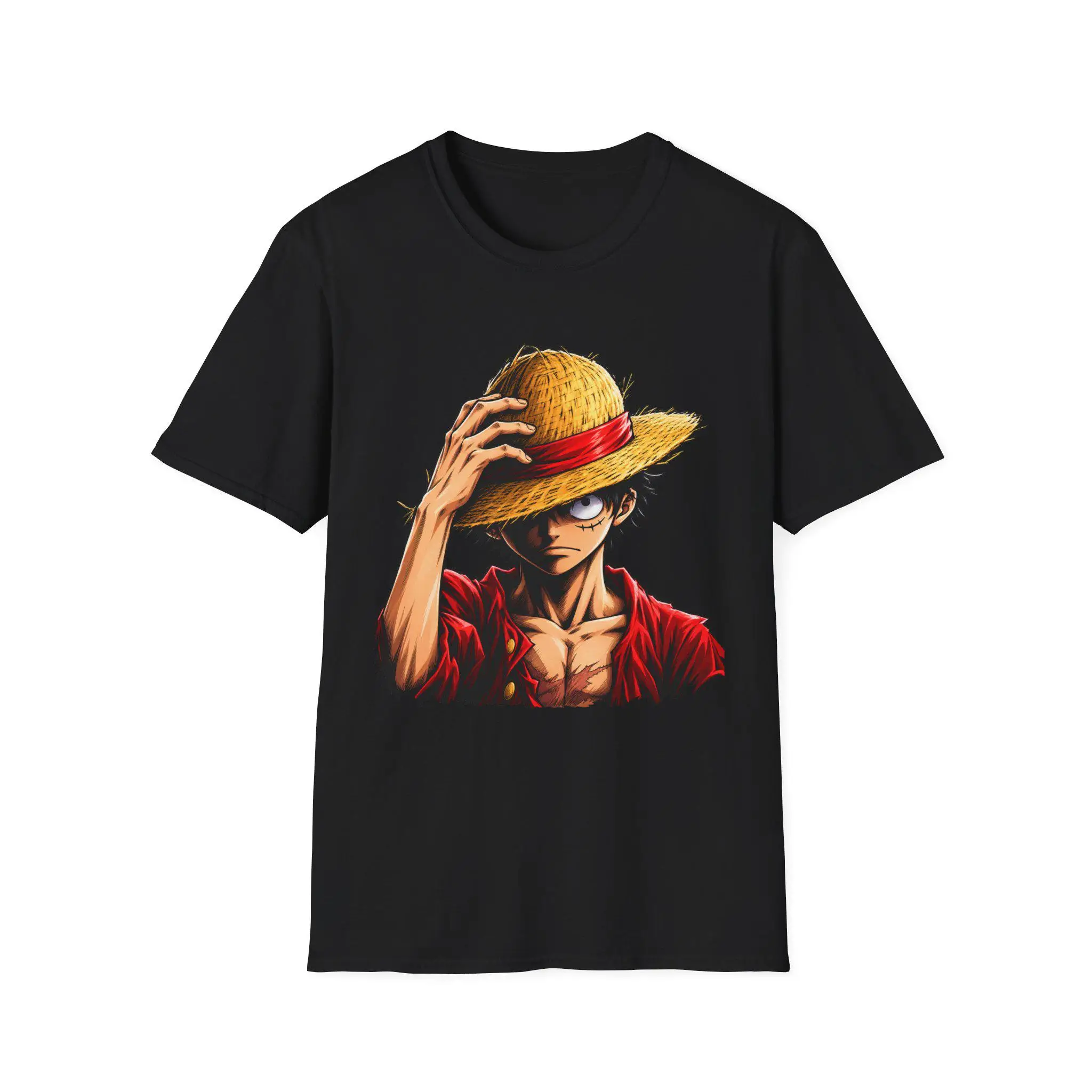 Zoro One Piece Japanese Shirt Pirate Anime Roronoa Zoro Shirt, Kanagawa Wave Hokusai Straw Hat Pirates Manga Shirt Mugiwara Tee