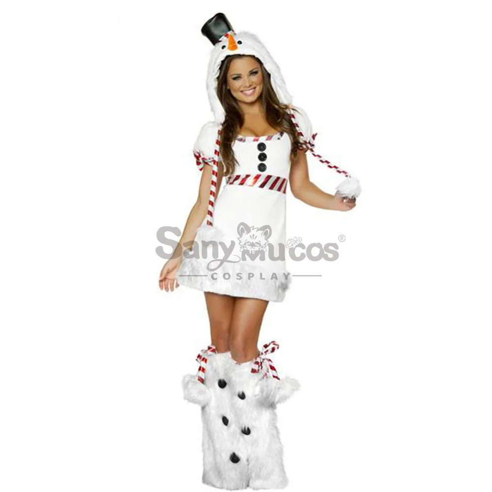 

IN STOCK SanyMuCos Snowman Cospaly Christmas CosplaySnowman Dress Cospaly Outfit Comic-con Christmas\Santa Gifts