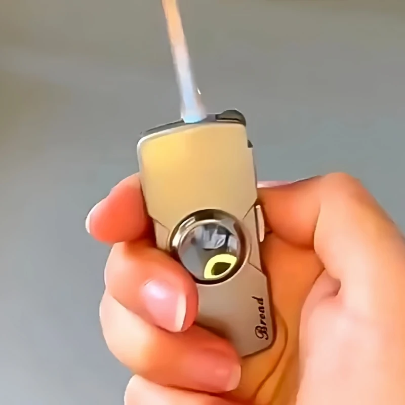 

Creative Gyro Cigarette Lighter, Grinding Wheel, Windproof Open Flame Lighter, Straight To Blue Flame Metal Cigarette Lighter