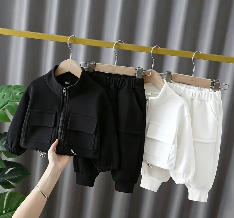 Baby-Mädchen 2-teilige Trainingsanzüge RAISE Herbst Einfarbige Kinder-Mädchen Reißverschluss-Jackenanzüge Lässige Kleinkind-Mädchen Hosen Kleidung Outfits – Detail 11