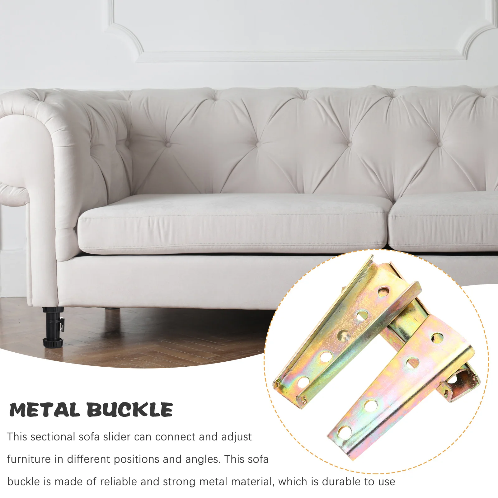 

4Pairs Sofa Fixing Bolt Metal Sectional Sofa Latch Bracket Couch Latch Replacement Connector for Furniture Fixing Diagonal Bolt