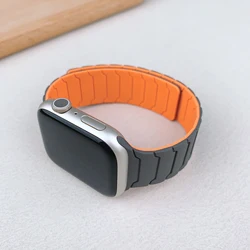 magnetic Straps For Apple Watch Band 45mm 44mm 40mm 42mm 46mm 41mm 49mm 38mm Silicone Bracelet IWatch Series 10 SE 9 8 7 Ultra 2