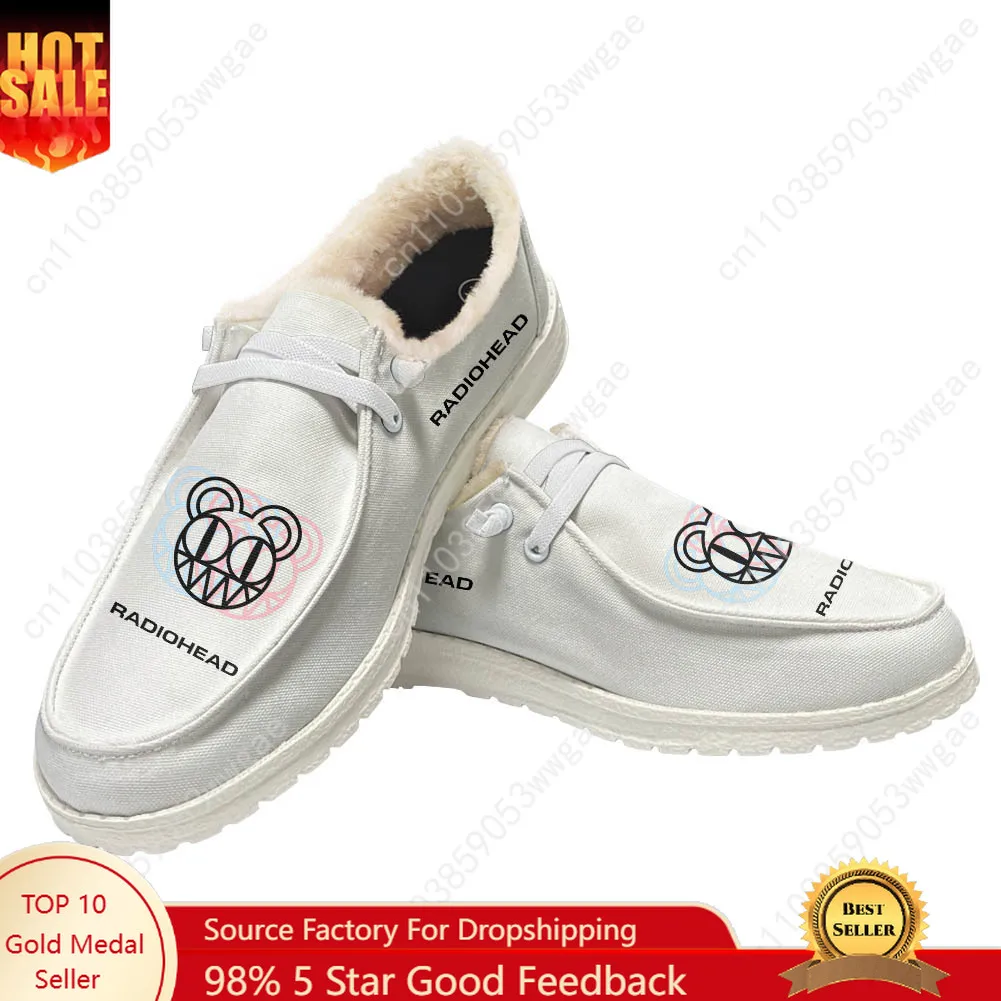 

Radiohead Rock Band Flat Shoe Mens Womens Warm Casual Shoe Indoor Outdoor Light Durable Comfortable Shoe Customized Shoes White