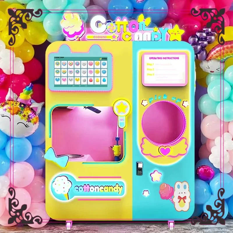 FL Commercial Use Supermarket  Sugar Cotton Candy Vending Machine 2024 China Factory Hot Sales Brand New