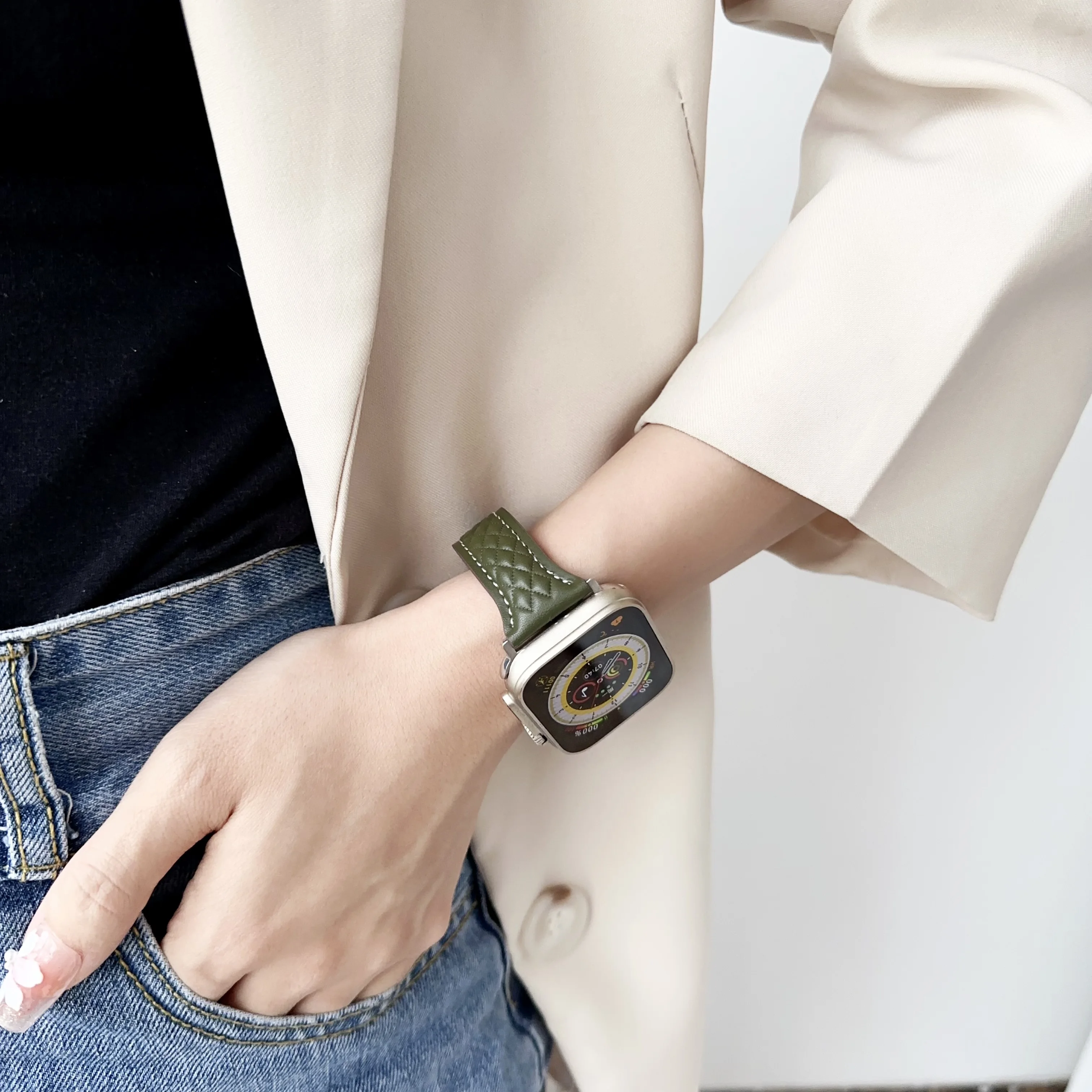 فحص ماسي لساعة أبل ، خصر صغير قابل للطي ، سوار معصم ، 38 ، مشبك تفاح 40 ، 44 ، 45 ، 8 ، 9 ، 49 ، حزام ، 8 ، 7 ، 41 ، 40 في من