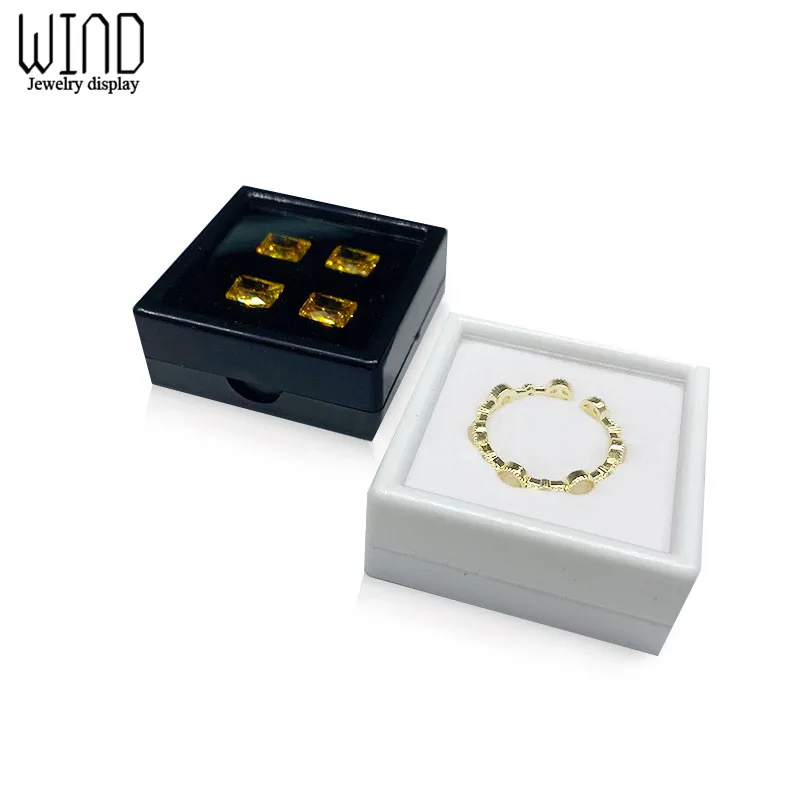 10Pcs Diamond Jewelry Organizer Box Gems Packaging Box DIY Disamond Ring White Jewlery Storage Box Gemstone Zirconia Gift Box