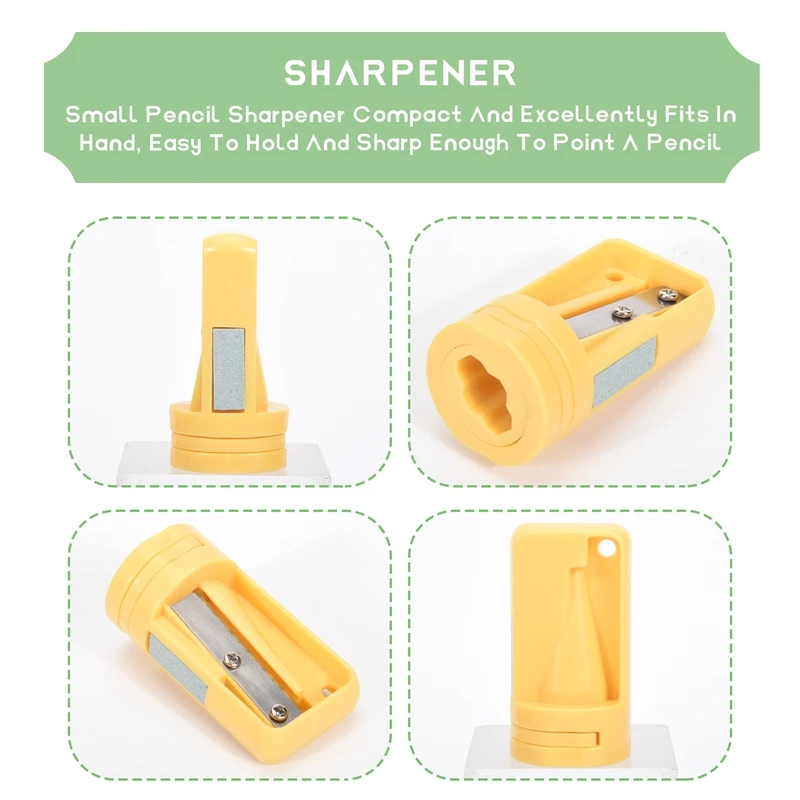 Carpenter Pencil Sharpener- 4 Pack Manual Pencil Sharpener For Flat Carpenter Pencils , Portable Pencil Sharpening Tool