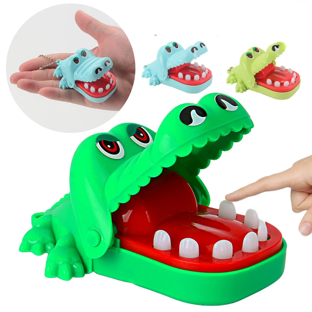 

Mini Bite Crocodile Keychain Decompression Toy Biting Finger Alligator Whole Person Spoof Party Cake Decoration Interaction Game