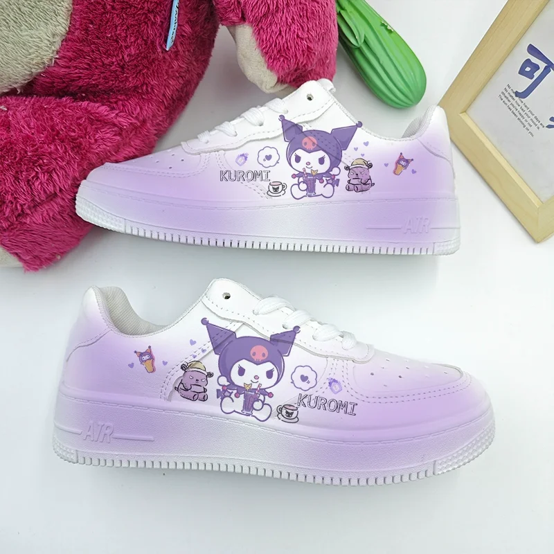 Sanrio Kawaii Kuromi Shoes Cinnamoroll Sneakers Girls Heart Cute Cartoon Anime Children Sports Shoes Breathable Birthday Gifts