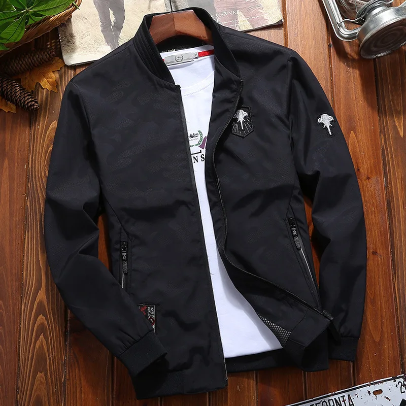 

Spring and Autumn Collar Casual Fashion Joker Handsome Trend Men's Jacket