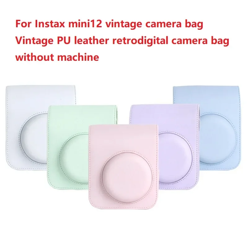 Strap Strap, Suitable for Instax Mini 12 Camera Case PU Leather Soft Protective Case Film Camera Bag