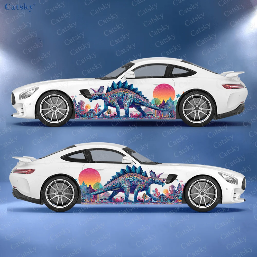 

Various Dinosaur Group Car Vinyl Wraps Decal Self-adhesive PVC Sticker Suitable for Trucks SUV Decoration Auto Accessories Gift