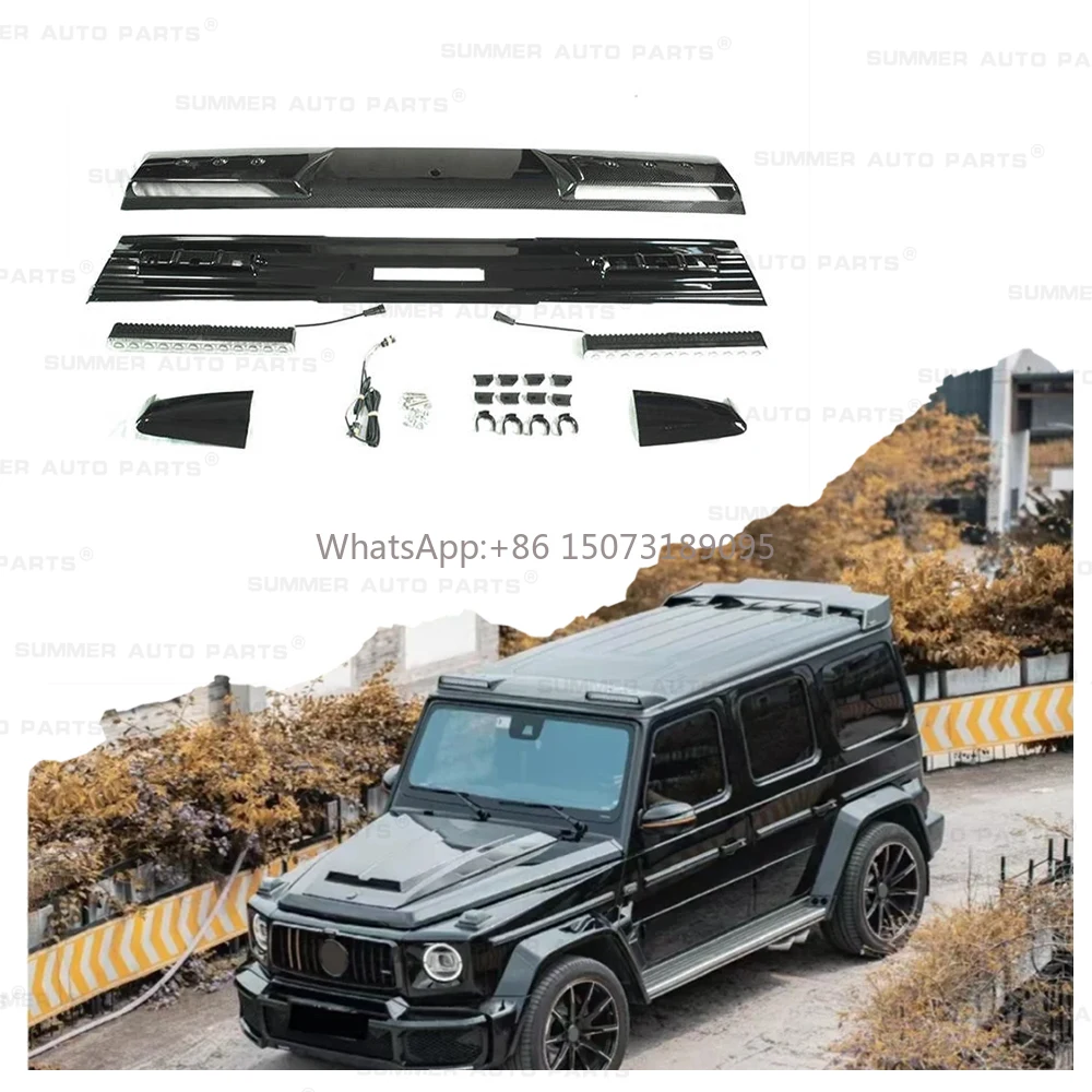 

Summer Auto Parts High Quality Carbon Fiber Led Roof Spoiler Light for 2018-2021 W464 W463A G500 G550 G350D G63 G65