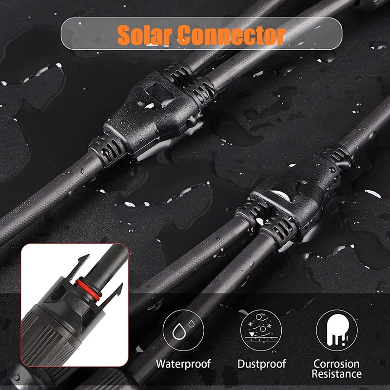 M/FFFF And F/MMMM Solar Connector DC1500V Y Branch Parallel Adapter Cable Cord Plug Tool Kit For Solar Panels