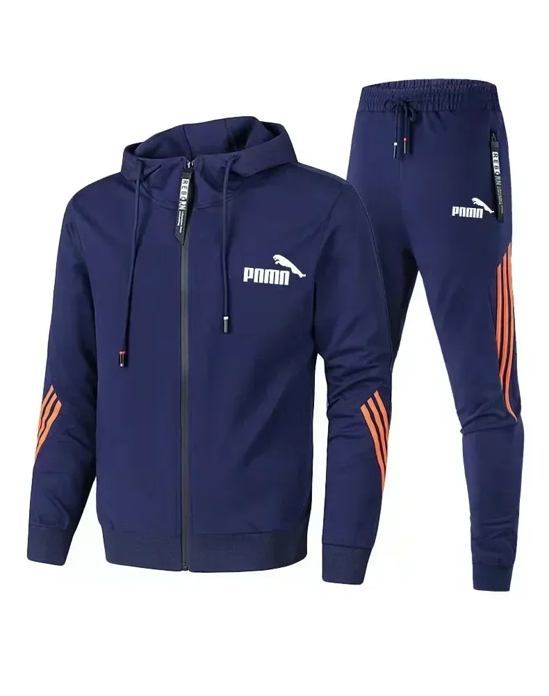 New Spring Autumn High-quality Simplicity Fashion Trend Leisure Zipper Jacket Sports Suit Men\'s Outdoors Sportswear Sports Pants