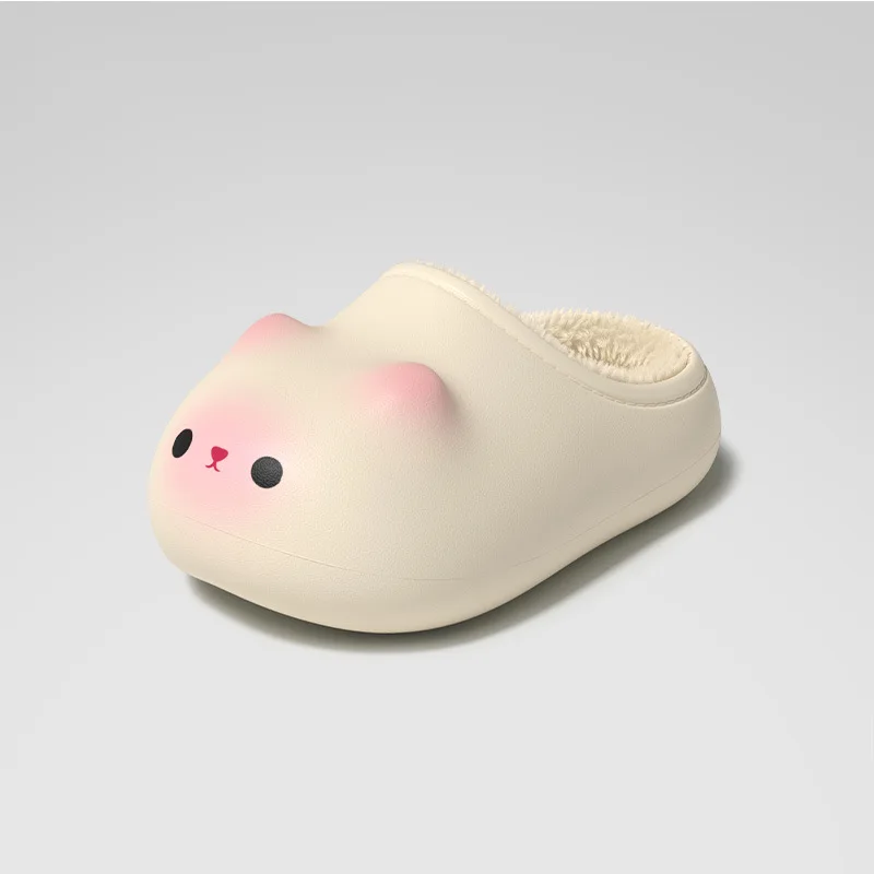 beige rabbit-slides