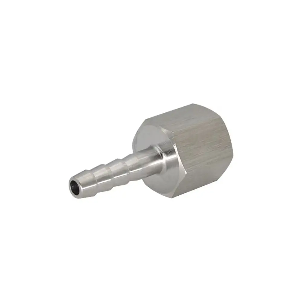 1Pcs 304 Stainless Steel Hose Barb Connector Straight Design Silver Tone BSP Female Thread Connector