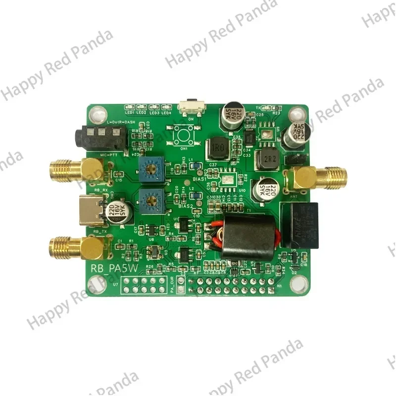 Radioberry Preamp Board, Output 1.5W-3W for HF Power Ampfier (10W-100W PA), Assemble with Radiobary and Radiobary Juice USB Boar