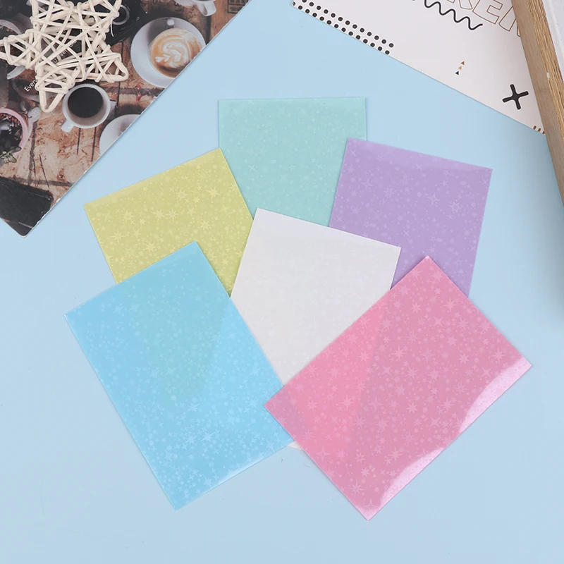 50Pcs Laser Star Flashing Photo Card Sleeve 61x91MM Card Photo Card Holder Korea Idol Photos Protector Cards Cover