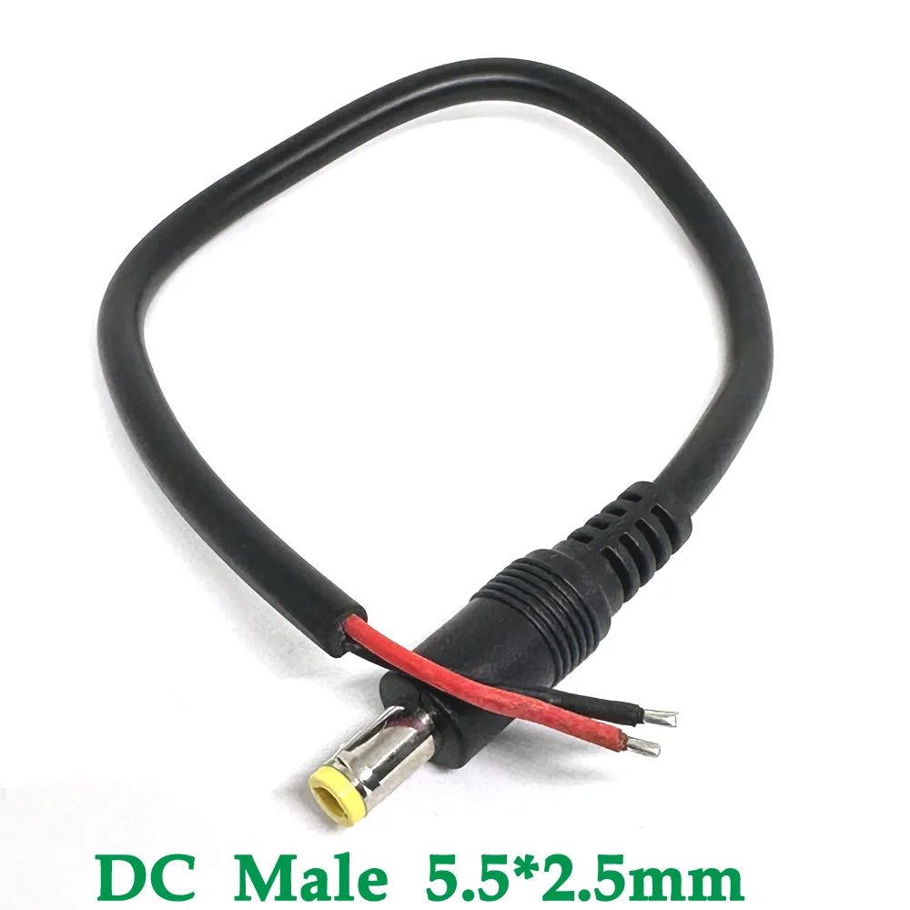 

1-3pcs New Adapter Output Power Cord DC Male Plug Cable DC 5.5*2.5 5525 male plug cable connector