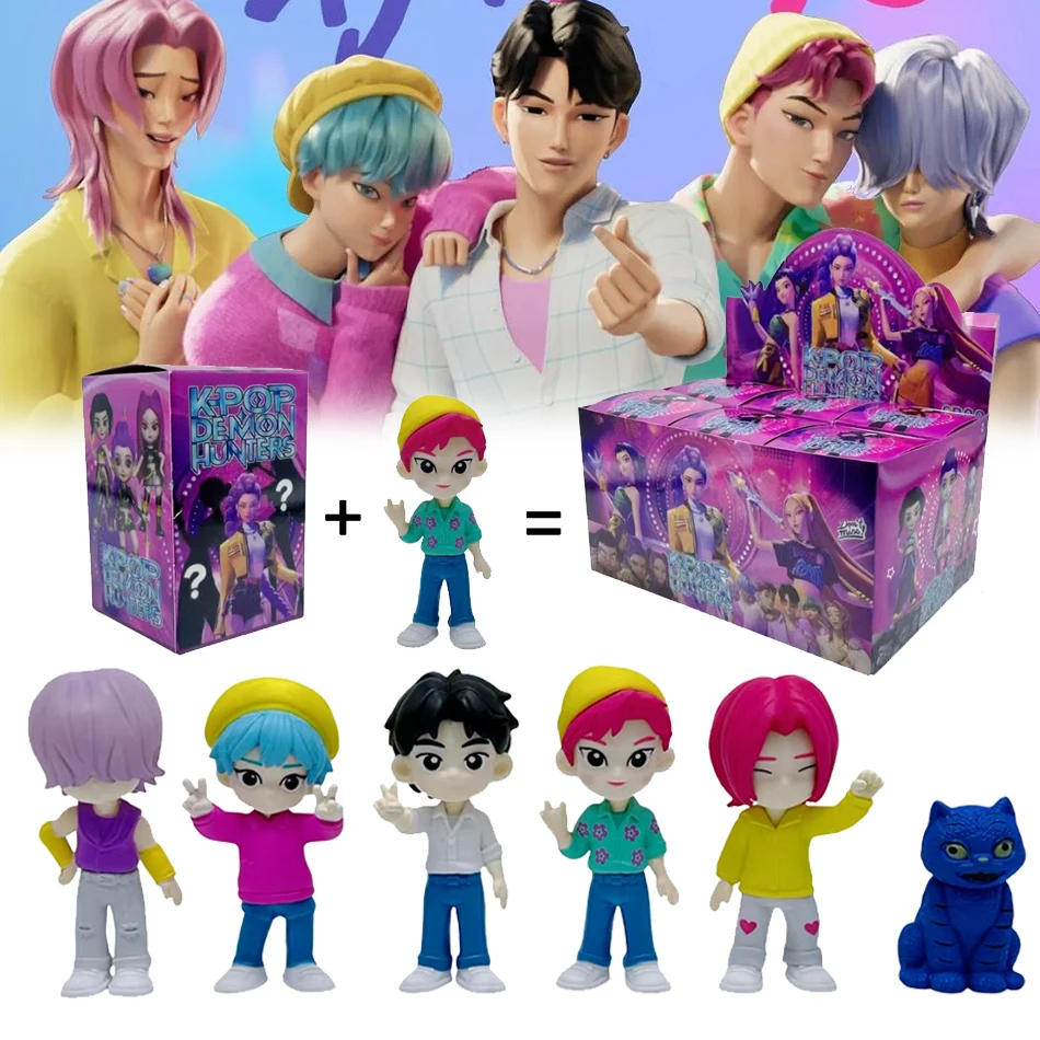 Caja ciega de Anime Kpop Devil Hunter, bolsa ciega divertida para desmontaje, estatua pequeña, modelo periférico, caja ciega de escritorio, regalo de decoración