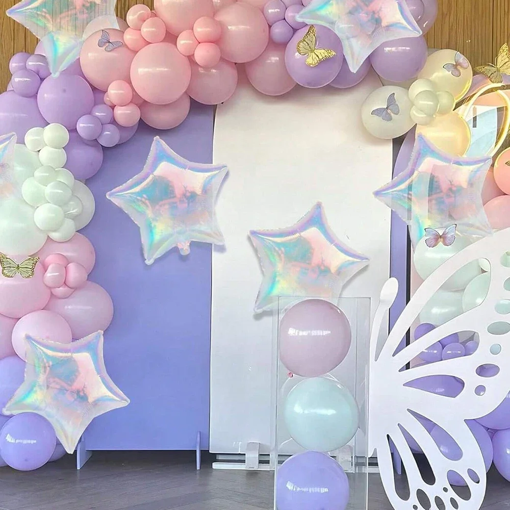 6 Stück schillernde runde Folienballons Riesige 4D klare runde 22 Zoll Mylar-Luftballons Geburtstag Hochzeit Abschlussball Party Dekorationen Lieferungen – Detail 14