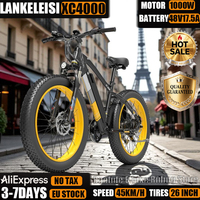 E-Bike XC4000 1000W Motor 48V17.5AH Battery Hydraulic Brake Electric Bicycle 26-inch All-terrain Tires Adult City Electric Bike