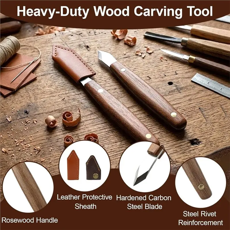 ABUG-Bevel Scribe Tools Wood Carving Tools Marking Knife For Dovetail Joints