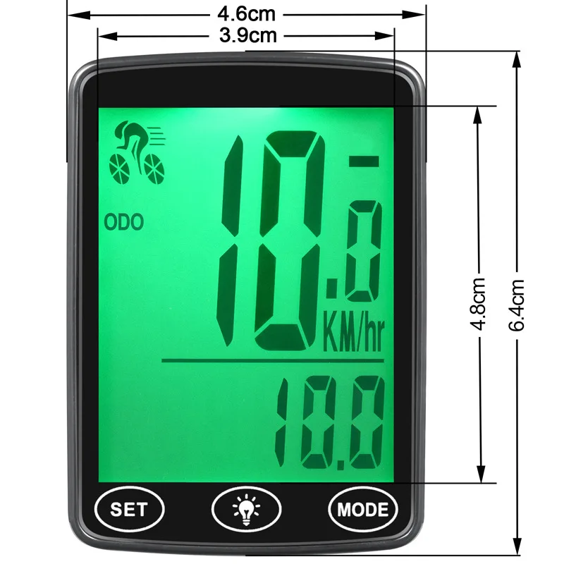 방수 자전거 속도계, 백라이트 포함, 다기능 도로 자전거 컴퓨터, 스마트 터치 스크린, 센서 포함