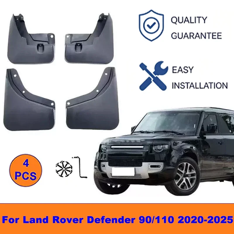 

4Pcs Mud Flaps For Land Rover Defender 90 110 2020-2025- Splash Guards Front&Rear Wheel Fender Mudguards Car Exterior Protection