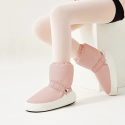 Chaussons de ballet chauds pour filles et femmes, ballerine, château, point de ballet Flo, chaussures d'hiver, bottes de danse, réchauffeurs