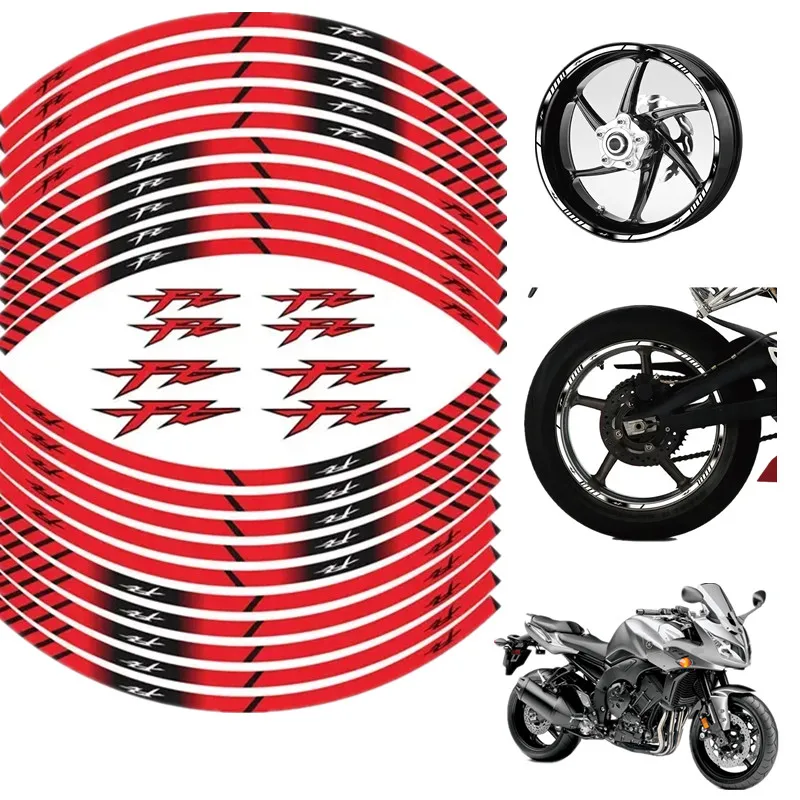 For YAMAHA FZ1 FZ6 N/S FZ8 FZ25 FZ6 FZ150 FZ350 FZ400 FZ7 FZ750 FZ8 Motorcycle Parts Contour Wheel Decoration Decal Sticker - C