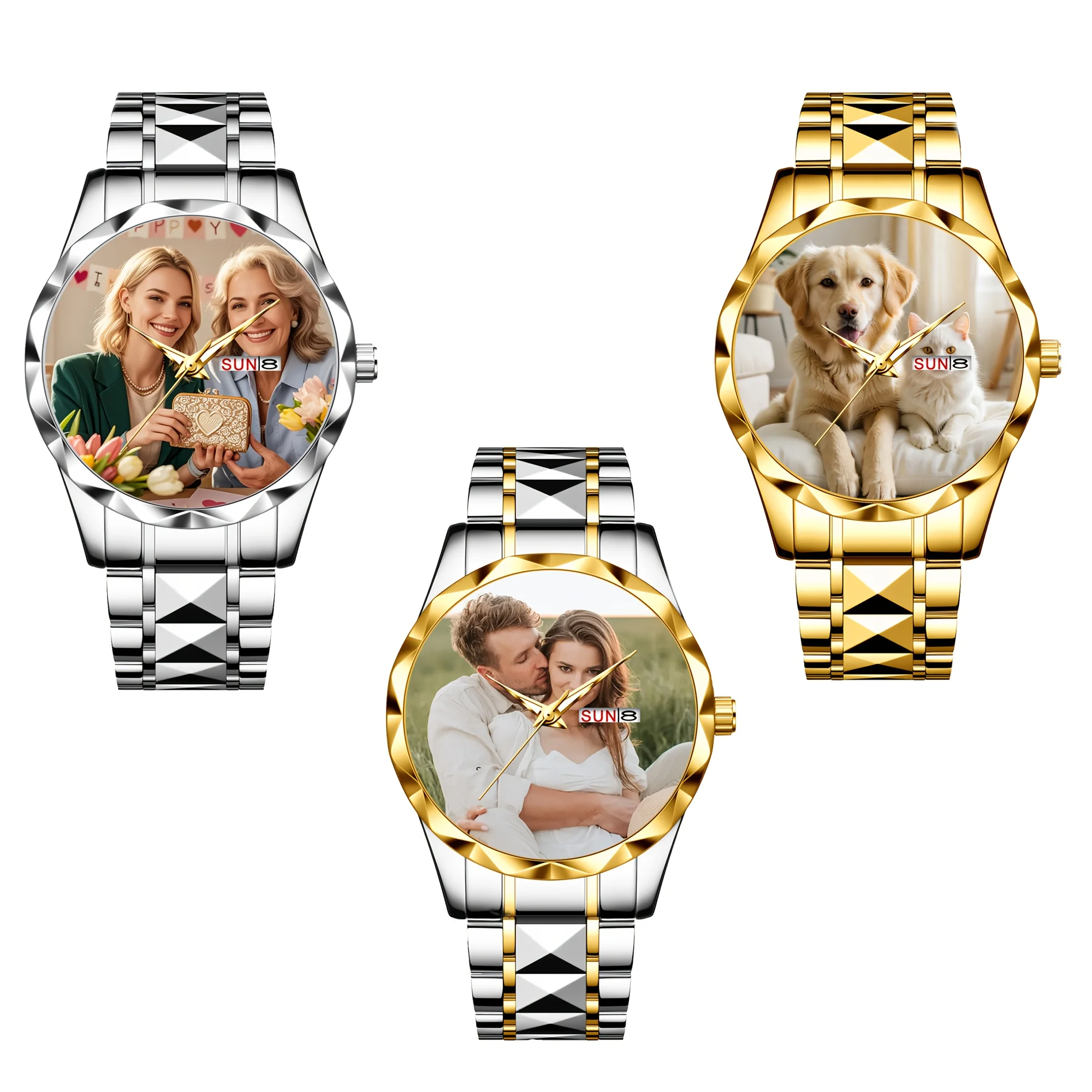 Reloj Personalizable con Imágenes Personalizadas: Un Elegante y Sofisticado Reloj de Pulsera para Hombre, Reloj Mujer, Reloj Hombre