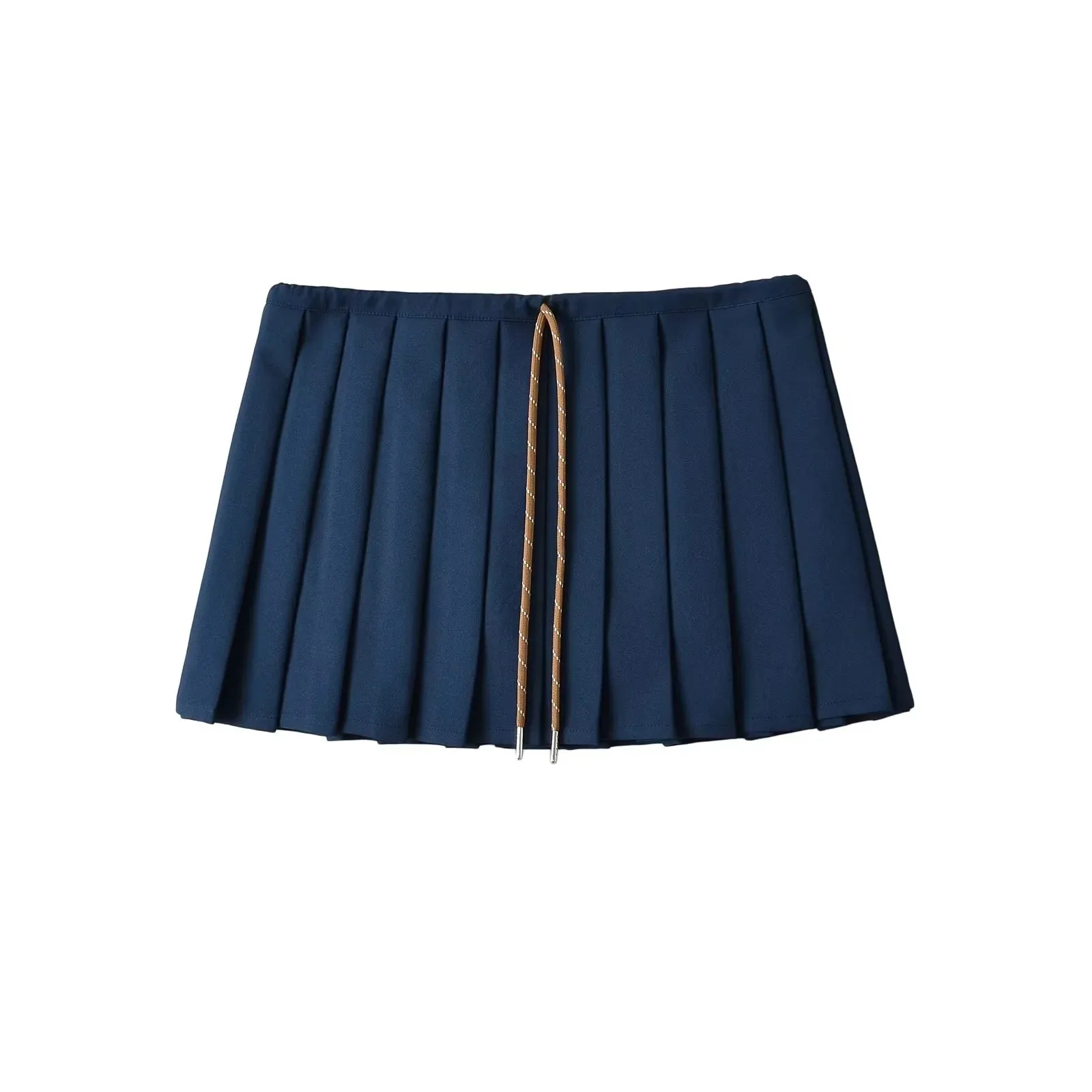 الرجعية الأكاديمية مثير منخفضة الخصر الورك رفع مطوي ort تنورة الصيف فتاة حار التخسيس الساق إطالة ألف خط تنورة ملفوفة #3