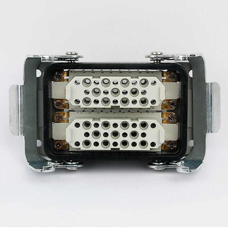 Rectangular heavy-duty linker 50-core HDC-HDD-050 cold-pressure head plug industrial waterproof plug socket 10A