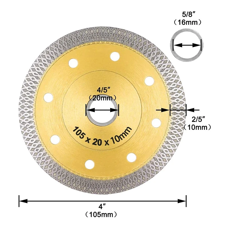 Imagem -06 - Lâmina de Serra Fina do Diamante Lâminas da Telha Disco de Corte Roda para Cortar a Porcelana Telhas Cerâmicas Granito Mármore Peças Dentro