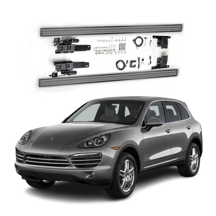 

LED Light Automobile High Aluminum Foot Pedal Side Step Board Electric Running Boards OEM for Porsches Cayenne 2018-2022