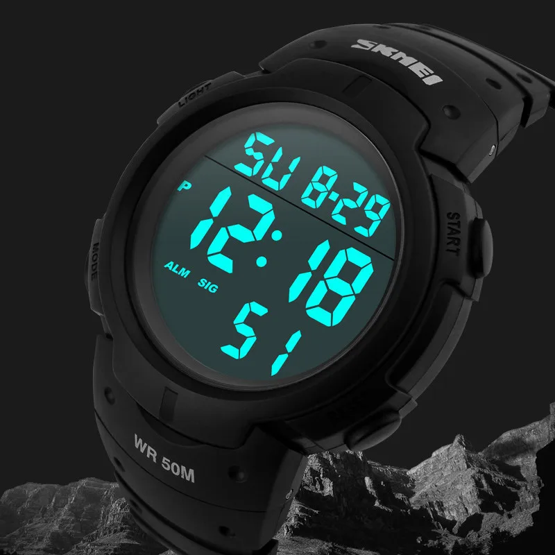 

SKM Women's Smart Watch Sports Camping Fishing GYM Digital Watches 50M Waterproof Wristwatch Men 1068