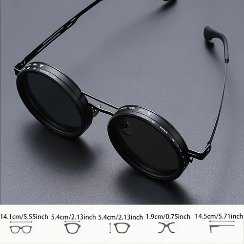Imagen 2 del producto Gafas de sensibilidad técnica de brillo ajustable ND9 hechas a mano de una sola pieza, adecuadas tanto para hombres como para mujeres, con un diseño completo