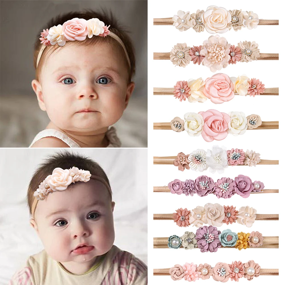 Baby Girl Headband Cute Baby Elastic Hair Band Newborn Head Flower Toddler Headband Headwear Kids Accessories