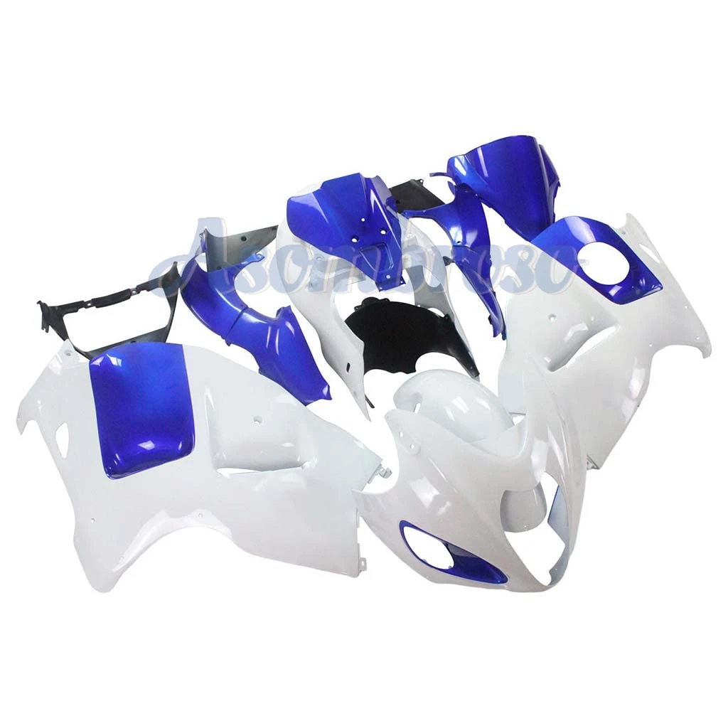 Motocycle parts fairings kits For GSX1300R 1999 2000 2001 2002 2003 2004 2005 2006 2007 Hayabusa gsxr1300 99-07 Blue white cowl