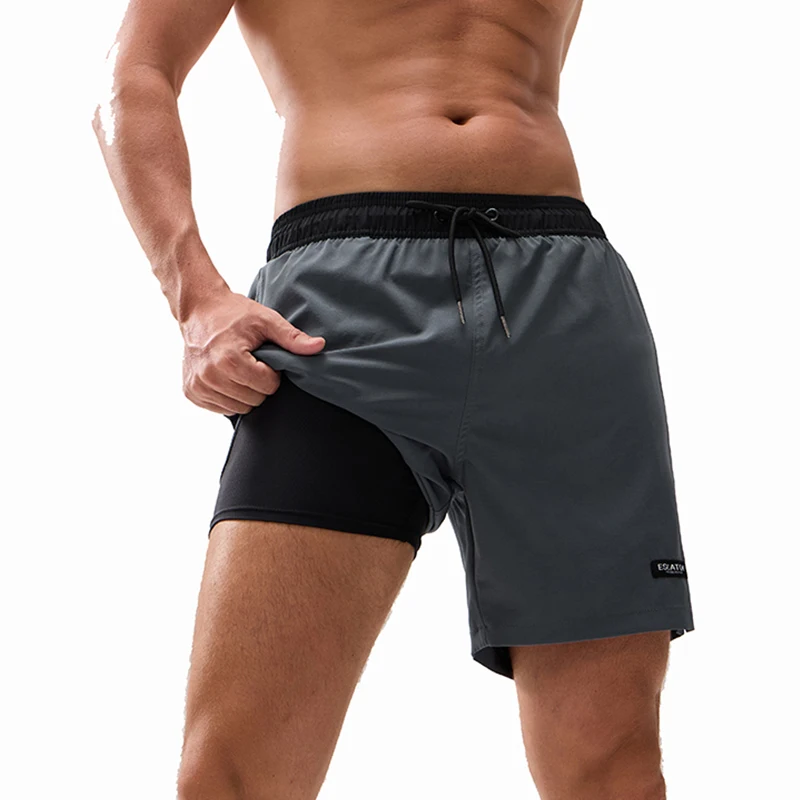 Neueste Herren- und Damen-Laufshorts, Atmungsaktive Schnelltrocknende Sport-Badeshorts mit Taschen, Strand- und Urlaubsshorts – Detail 11