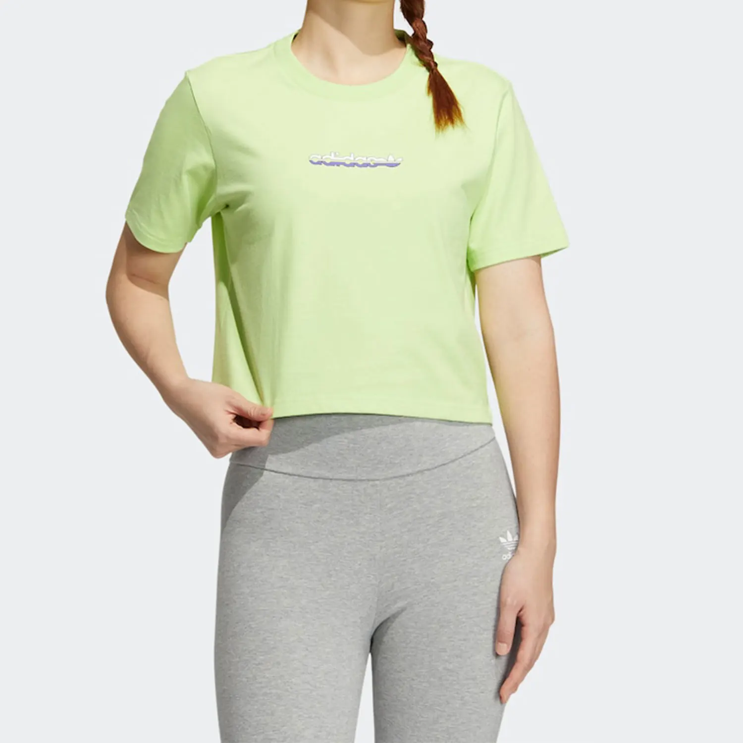 Adidas genuine clover women's short casual sports short sleeved T-shirt HP0100