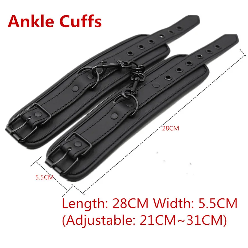 No Vibrators For Women Erotic Handcuffs Ankle Cuffs Collar BDSM Bondage Restraints Slave Sex Toys For Couple Women Adult Games view 4